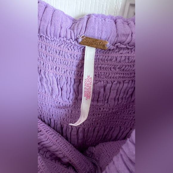 Free People Lilac Purple Cotton Oasis Midi Dress - Picture 7 of 7